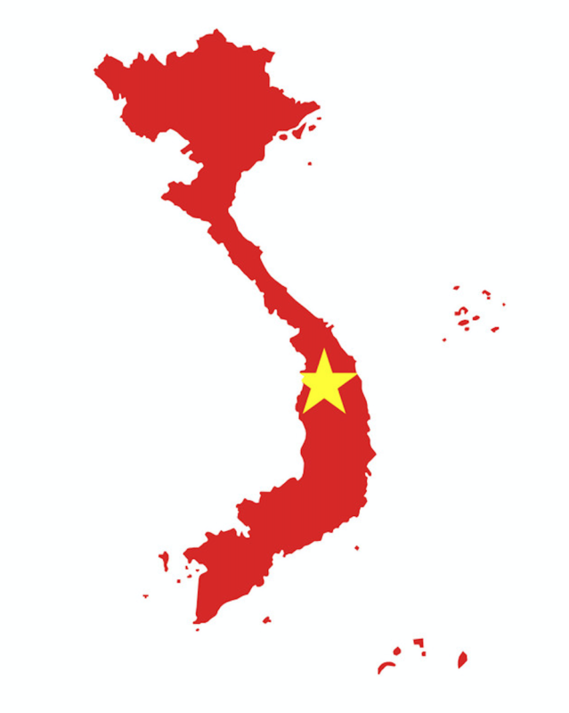 Vietnam Full flag map